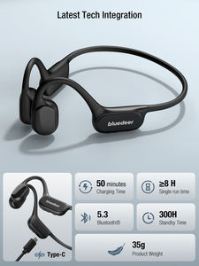 2025 più recenti apparecchi acustici per la conduzione ossea di ossei auricolari sportivi impermeabili cuffie a conduzione ossea con microfono - Product Image 5