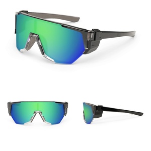 Lma thể thao Kính ANSI Z87 + biểu tượng tùy chỉnh Designer Shades người đàn ông phụ nữ màu xanh lá cây gương UV400 Chất lượng cao Side Shield an toàn Kính mát - Product Image 3