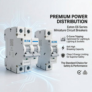 Disjoncteurs miniatures <span class=keywords><strong>électrique</strong></span>s Eaton série E6 E6-6/1/D 230V 6KA CCC CB pour la <span class=keywords><strong>protection</strong></span> de l'alimentation des stations de recharge de véhicules <span class=keywords><strong>électrique</strong></span>s - Product Image 4