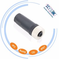 SACC-M12MS-4CON-PG 7-M Codierung einer Schraube unge schirmter Stecker gerade 2 3 4 5 6 7 8 Pin PG7 Aviation Sensor Mini M12 Stecker