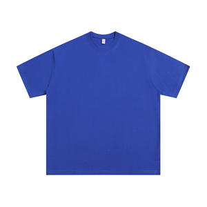 חולצת טי יפנית לגברים במשקל 300 גרם, כותנה, שרוולים קצרים, צווארון עגול, גזרה רחבה, לבנה חלקה, שכבה בסיסית, חצי שרוול - Product Image 3