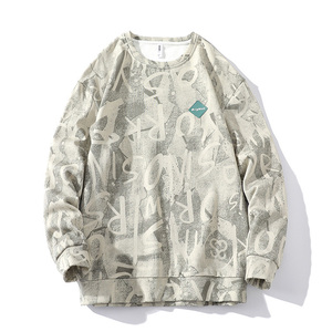 <span class=keywords><strong>Pull</strong></span>-over manches longues pour hommes, ample, estival et décontracté, en velours, à la mode, 2020 - Product Image 2