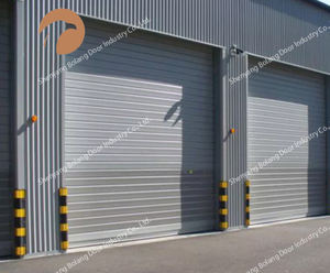 Puerta automática de persiana enrollable de tienda industrial de acero comercial a prueba de viento - Product Image 1