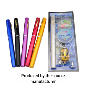 Mini Canne à Pêche Télescopique de 1 Mètre pour Enfants Carpe Carpe Truite-Canne à Stylo en Métal Ligne de Moulinet à Tambour en Plastique Pêche sur Glace - Product Image 2