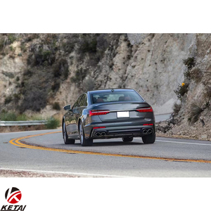 Diffusore posteriore in argento o nero stile S6 con acciaio inossidabile per AUDI <span class=keywords><strong>A6</strong></span> S-line <span class=keywords><strong>2019</strong></span> + - Product Image 4