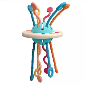 Pull String Activity Toy Baby Teething Toy Infant Toddlers Easter Basket Stuffers Kids Montessori Toy