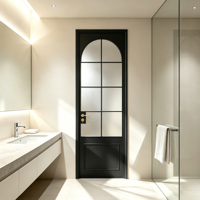 Panneau de séparation en verre avec cadre en alliage insonorisant pour cuisine et salle de bain à aménagement ouvert