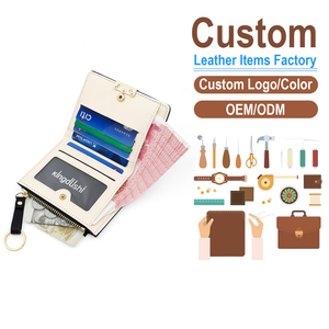 Women's Short Zippered PU Leather Wallet, OEM/ODM Custom Factory, Compact Card & Cash <b>Purse</b> - Product Image 2