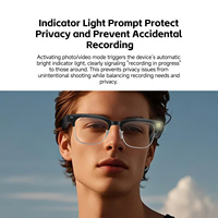 Lunettes Intelligentes IA avec Caméra Vidéo Audio Bluetooth Étanche Lentille Extérieure Portable Rechargeable HD Légères Anti-Tremblement Double Micro