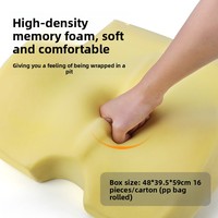 Coussin de soutien lombaire ergonomique en mousse à mémoire de forme amovible pour chaise de bureau, chaise de jeu et voiture, soulagement des douleurs dorsales
