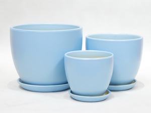 Pot de fleurs rond en céramique moderne, petit bonsaï succulent en <span class=keywords><strong>ciment</strong></span> pour décoration de bureau ou centre commercial - Product Image 2
