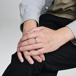 Unisex Cross Titanium Steel <b>Ring</b> Blue And Gold Geometric Fashion Jewelry Gift - Product Image 2