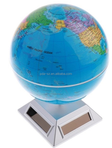 Soporte de exhibición de globo terráqueo autogiratorio con energía solar, decoración de escritorio, esfera telúrica - Product Image 3
