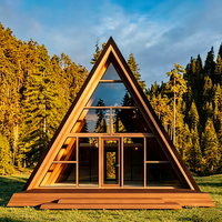 Maison préfabriquée en A de 20 pieds au prix le plus bas, maisons miniatures de luxe en forme triangulaire pour hôtels et commerces, maison préfabriquée