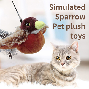 Giocattolo Interattivo <span class=keywords><strong>per</strong></span> <span class=keywords><strong>Gatti</strong></span> a Forma di Uccello in Peluche, Ecologico - Product Image 2