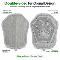 Gant de toilettage pour animaux de compagnie en silicone souple double face 2 en 1, pour chat et chien, anti-chute de poils, anti-statique, pour canapé et vêtements