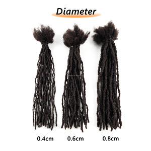 Estensioni di <span class=keywords><strong>Capelli</strong></span> Umani Dreadlocks Intrecciati all'Ingrosso, Microlocks e Sisterlocks, Larghezza 0,4-0,8 cm - Product Image 3