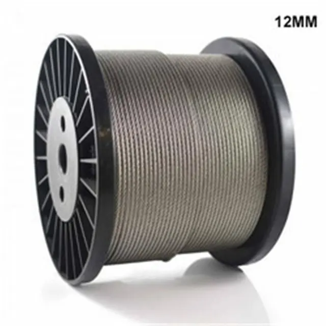Factory 304 316 7x7 7x19 6x19 stainless steel wire rope fishing marine rope