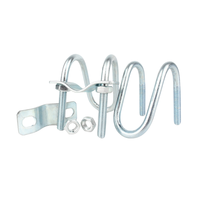 Collier de serrage croisé en acier au carbone galvanisé sur mesure, double boulon en U avec plaque et écrou pour élevages et serres