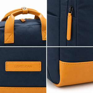 Luxury Eco-Friendly Waterproof PU School <b>Backpack</b> Polyester Lining Zipper Hasp Closure-Travel <b>Laptop</b> Bag Physiological Curve - Product Image 5