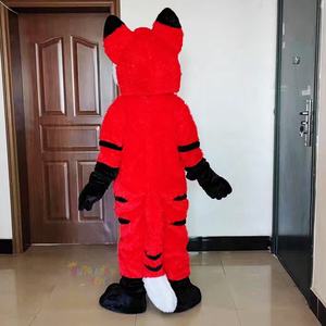 Disfraz <span class=keywords><strong>de</strong></span> Mascota <span class=keywords><strong>de</strong></span> perro zorro Lobo rojo para adultos Anime Cosplay personalizar Kits Mascotte carnaval disfraces Animal Mascotte adulto - Product Image 3