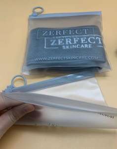 Sac en plastique personnalisé avec logo Sacs à poussière de poche à fermeture é<span class=keywords><strong>clair</strong></span> transparente givrée pour bijoux Petits sacs d'emballage pour pochette en PVC/EVA pour bijoux - Product Image 4