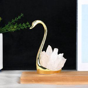 Chất Lượng Cao Sang Trọng Pha Lê Thủ Công Mỹ Nghệ Tinh Thể Động Vật Chữa Bệnh Rõ Ràng Thạch Anh Thiên Nga Cho Trang Trí Nội Thất - Product Image 5