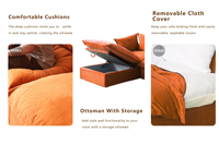 VOXHOME USA Lagerbestand Sofortversand Sofa Moderne Wohnzimmermöbel Grünes Modulares Ecksofa Set