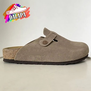 Mules et sabots d'extérieur en daim pour femme, style <span class=keywords><strong>Birkenstock</strong></span>, avec semelle intérieure en liège, solides, légères, respirantes, style mode, pantoufles d'intérieur - Product Image 6
