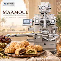 Machine à fabriquer des maamoul à faible bruit, entraînée par un servomoteur, avec motif personnalisé, pour pâtisserie arabe, unité de traitement complète