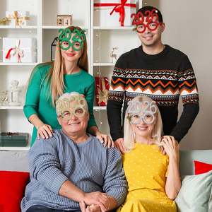 Gafas Divertidas Digitales Creativas 2026, Novedades para Fiestas de Navidad, Monturas Decorativas para Fotos de Año Nuevo - Product Image 5