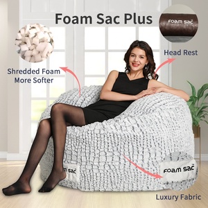 Fauteuil relaxant Big Bed Lazy <span class=keywords><strong>Sack</strong></span>, fauteuil de salon, canapé relaxant, grand fauteuil en fourrure, fauteuil en mousse à mémoire de forme, pouf - Product Image 3