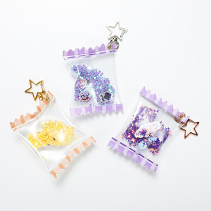 Gran oferta Charm Shaker llavero personalizado inflable caramelo llaveros lindo <span class=keywords><strong>Anime</strong></span> con pequeño acrílico encanto brillo - Product Image 6