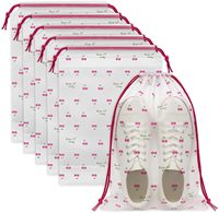 Sacs de rangement pour chaussures en PVC imperméable avec cordon de serrage - Sacs de voyage anti-poussière et portables pour femmes et hommes |   15,7" x 11,8" Grande capacité