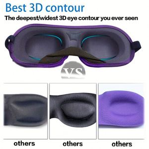 Custom Logo Lightweight Comfortable Super Soft 3D Memory Foam Eye <b>Mask</b> With Elastic Strap for Relaxing <b>Sleep</b> - Product Image 3