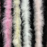 Boa en plumes de marabout douces de 2 mètres, 20-22 g, couleurs teintées, boa en plumes de dinde pour fête, danse, robe, vêtement, accessoires de décoration