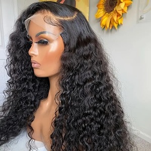 Cheveux indiens Transparent Lace Front Perruques de cheveux humains cuticule aligné Deep Wave Full HD Lace Frontal Perruques pour les femmes noires - Product Image 5