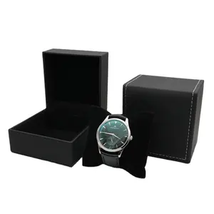 Cajas personalizadas con embalaje de logotipo, caja de regalo de lujo para joyería de gama alta de cartón negro personalizada con caja de reloj de cubierta mundial colorida