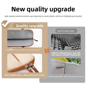 Bolso de mano para <span class=keywords><strong>ordenador</strong></span> portátil para mujer, funda impermeable de piel sintética con logotipo personalizado de 13,3, <span class=keywords><strong>14</strong></span> y 15,6 <span class=keywords><strong>pulgadas</strong></span>, funda para <span class=keywords><strong>ordenador</strong></span> portátil - Product Image 5