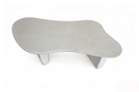 Table basse en forme irrégulière de roche blanche patinée KD pour salon, chambre à coucher, intérieur