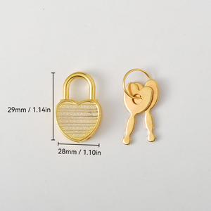 Hình Trái Tim Kẽm Hợp Kim Ổ Khóa Với Các Phím, Trang Trí Đồ Trang Sức Hộp Khóa, Món Quà Nhỏ Khóa Cho <span class=keywords><strong>DIY</strong></span> Thủ Công, Túi, Nhật Ký, Ngăn Kéo - Product Image 5