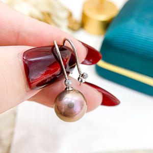 อุปกรณ์ทำต่างหูเงินแท้ S925 สำหรับติดมุก ขนาด 9-12 มม. ต่างหูเงินเรียบง่าย ต่างหูมุก 21235 - Product Image 1