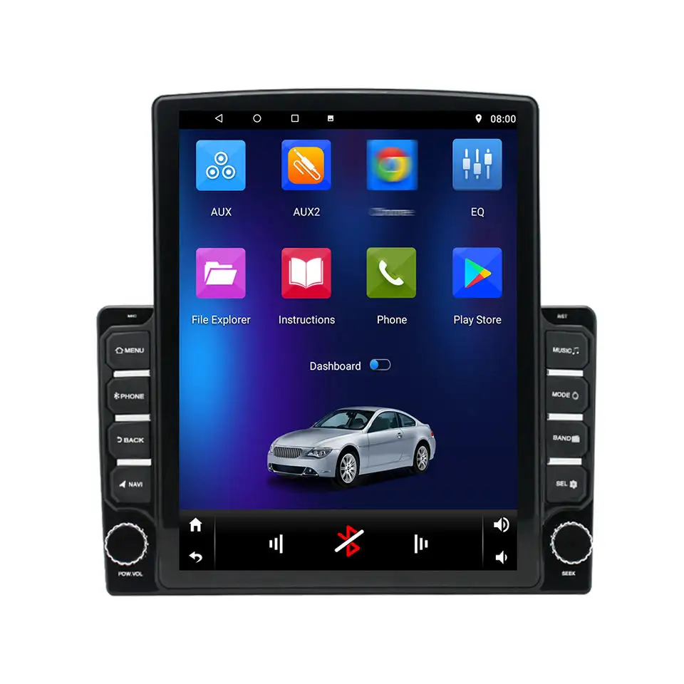 T-esla 9.7 pouces Double Din stéréo de voiture 2 Din Android Autoradio lecteur MP5 Autoradio Audio lecteur DVD de voiture navigation et gps Carplay