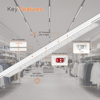 Fabricant de luminaires linéaires à LED DALI, luminaire sur rail multi-optique réglable pour projets de galeries