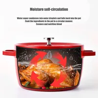 Casserole en fonte de 9,5 pouces avec couvercle en émail antiadhésif, pot à soupe, batterie de cuisine, four hollandais pour cuisinière à gaz, cuisinière à induction