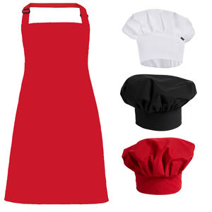 Grembiule in Gabardine <span class=keywords><strong>di</strong></span> Policotone con Cappello da Chef per Uso in Cucina per Cuochi in Ristoranti e Hotel - Product Image 6
