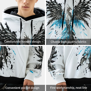 Felpe con Cappuccio Verdi con Stampa 3D Personalizzata, <span class=keywords><strong>Abbigliamento</strong></span> Anime per <span class=keywords><strong>Uomo</strong></span>, Servizio OEM, Tessuto in Pile, Pullover Lavorato a Maglia - Product Image 3