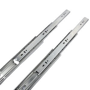 Correderas de cajón de extensión total de 3 pliegues con cierre suave y montaje inferior de 45 mm, correderas de cajón con apertura por presión - Product Image 2
