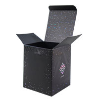 Caja de Embalaje para Velas Personalizada, Negra Mate, Impresa en Cuatro Colores con UV, Caja de Regalo de Lujo, Tarjeta Premium
