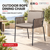 Fauteuil portable moderne en aluminium avec coussin pour extérieur, villa/jardin, imperméable, bordeaux/rose